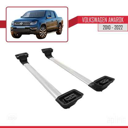 Kompatibel mit Volkswagen Amarok 2010-2022 ACE-3 Relingträger Dachträger Auto Gepäckträger Grau Aluminium 2 Stangen