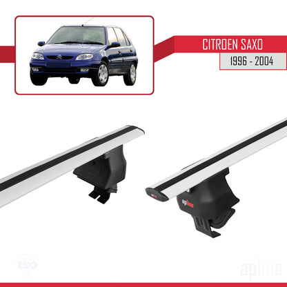 Compatible con Citroen Saxo 1996-2004 ACE-4 Barras de Techo Auto Portaequipajes Barras Transversales Gris Aluminio 2 Barras