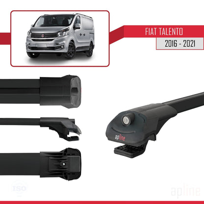 Compatibile con Fiat Talento 2016-2021 ACE-1 Barre portatutto per auto Portapacchi in alluminio nero 3 barre