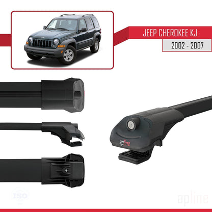 BASIC Model Dakdrager Bagagedrager Compatibel Met Jeep Cherokee 3 Kj 2002 2007 Spoorstaven Grijs Aluminium 2 Staven BASIC Model Dakdrager Bagagedrager Compatibel Met Jeep Cherokee 3 Kj 2002 2007 Spoorstaven Grijs Aluminium 2 Staven