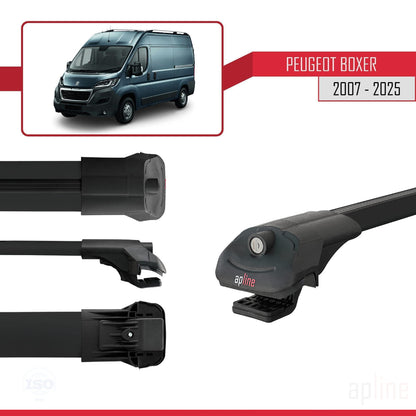 Compatibile con Peugeot Boxer 2 2007-2025 ACE-1 Barre Tetto Portapacchi Auto Barre Portatutto Nero Alluminio 2 Barre