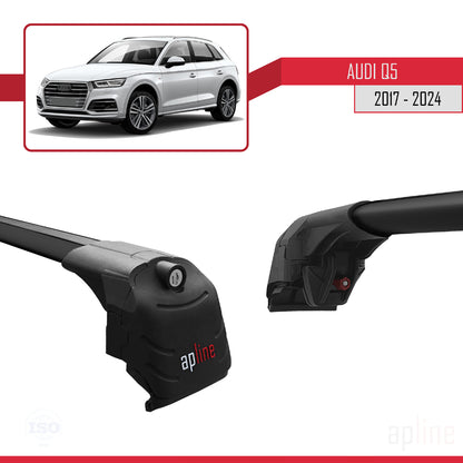 Compatibile con Q5 (FY) 2017-2024 ACE-2 Barre Tetto Portapacchi Auto Barre Portatutto Nero Alluminio 2 Barre