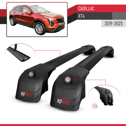 Compatibile con Cadillac XT4 2019-2025 ACE-2 Barre Tetto Portapacchi Auto Barre Portatutto Nero Alluminio 2 Barre