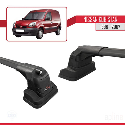 Compatibile con Nissan Kubistar 1996-2007 ACE-3 Barre Tetto Portapacchi Auto Barre Portatutto Nero Alluminio 2 Barre