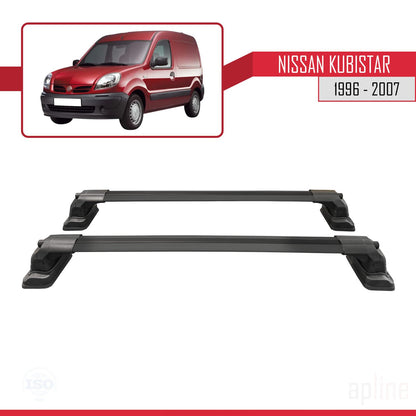 Compatibile con Nissan Kubistar 1996-2007 ACE-3 Barre Tetto Portapacchi Auto Barre Portatutto Nero Alluminio 2 Barre