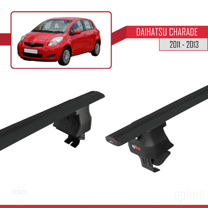 Compatibile con Daihatsu Charade 2011-2013 ACE-4 Barre Tetto Portapacchi Auto Barre Portatutto Nero Alluminio 2 Barre