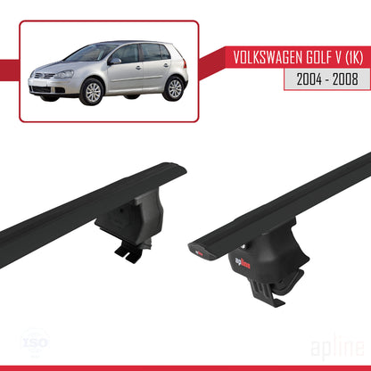 Compatibile con Volkswagen Golf 5 (1K) 2004-2008 ACE-4 Barre Tetto Portapacchi Auto Barre Portatutto Nero Alluminio 2 Barre