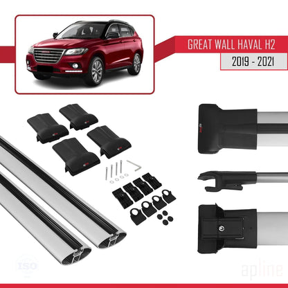 Compatibile con Great Wall Haval H2 2019-2021 FLY Model Barre Tetto Portapacchi Auto Barre Portatutto Grigo Alluminio 2 Barre