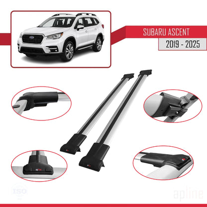 Compatibile con Subaru Ascent 2019-2025 FLY Model Barre Tetto Portapacchi Auto Barre Portatutto Grigo Alluminio 2 Barre