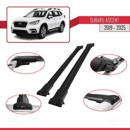 Compatibile con Subaru Ascent 2019-2025 FLY Model Barre Tetto Portapacchi Auto Barre Portatutto Nero Alluminio 2 Barre