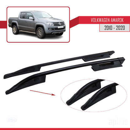 Dakrails Compatible met Volkswagen Amarok (2F) 2010-2020 (Korte Wielbasis L1/H1) Dakdrager Bagagedrager Zwart