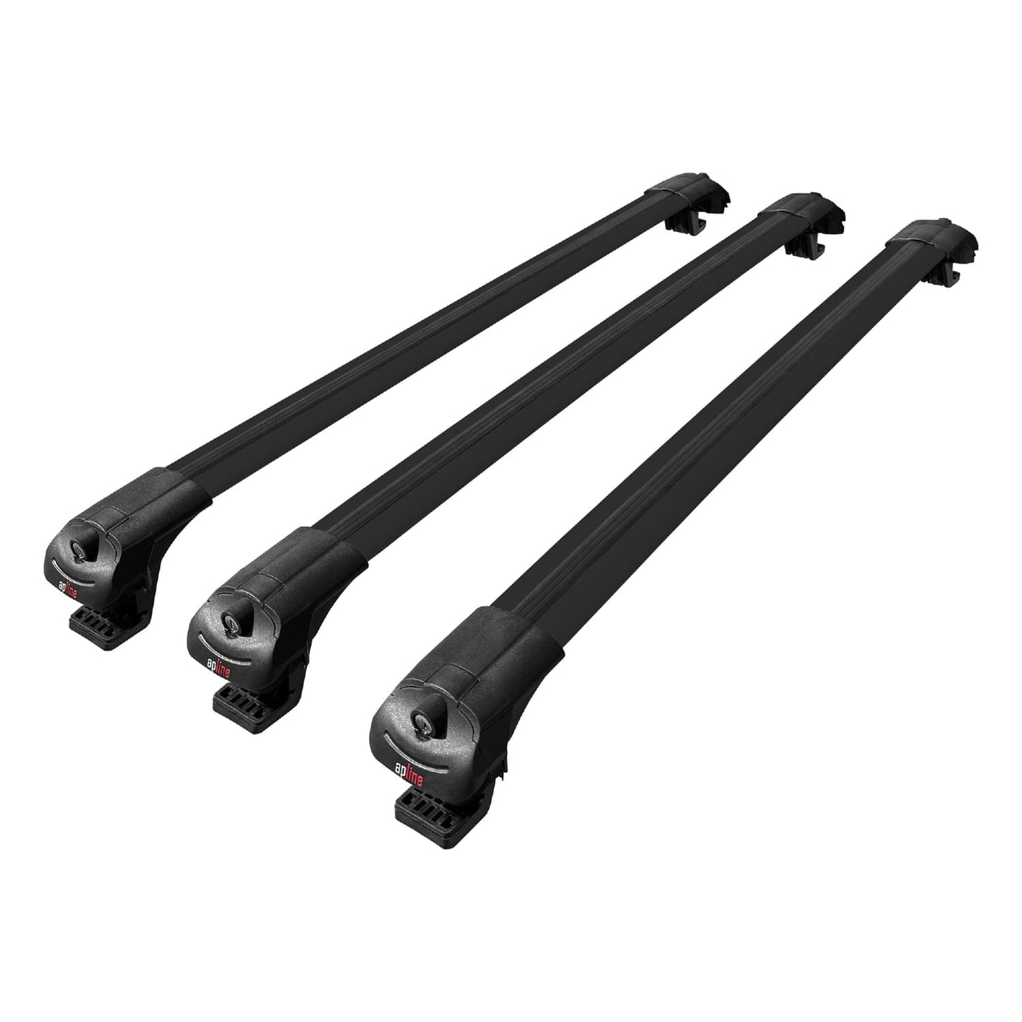 Compatible avec Nissan Pathfinder 3 (R51) 2004-2012 ACE-1 Barres de Toit Railing Porte-Bagages de Voiture Noir Aluminium 3 Barres