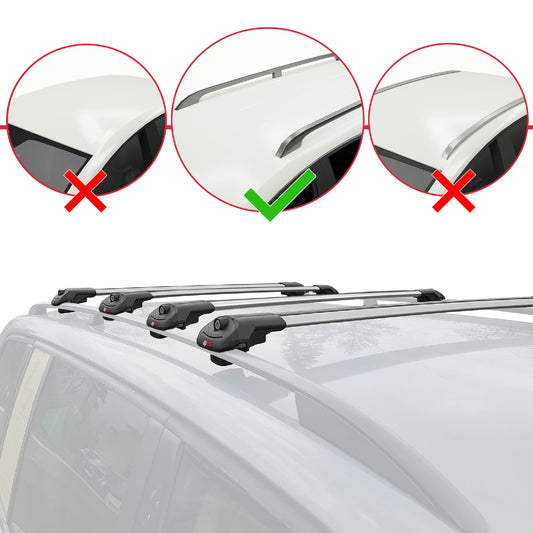 Compatible avec Citroen Berlingo (M49) 1996-2003 ACE-1 Barres de Toit Railing Porte-Bagages de Voiture Gris Aluminium 4 Barres