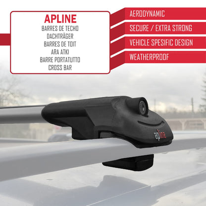 Compatibile con BMW X5 (E70) 2007-2013 ACE-1 Barre Tetto Portapacchi Auto Barre Portatutto Grigo Alluminio 3 Barre