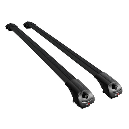 Compatible avec Chevrolet D-Max (RT50) 2012-2015 ACE-1 Barres de Toit Railing Porte-Bagages de Voiture Noir Aluminium 2 Barres
