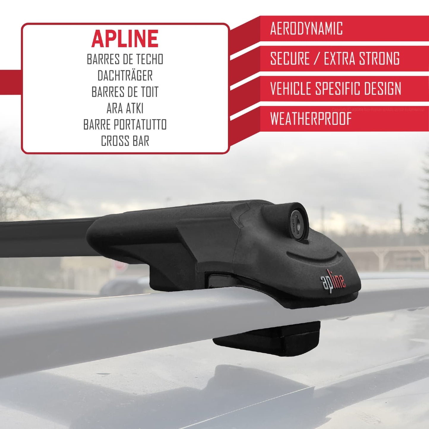 Compatible avec Chevrolet D-Max (RT50) 2012-2015 ACE-1 Barres de Toit Railing Porte-Bagages de Voiture Noir Aluminium 2 Barres