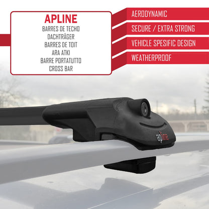 Compatible avec Ford Explorer 2006-2010 ACE-1 Barres de Toit Railing Porte-Bagages de Voiture Noir Aluminium 3 Barres