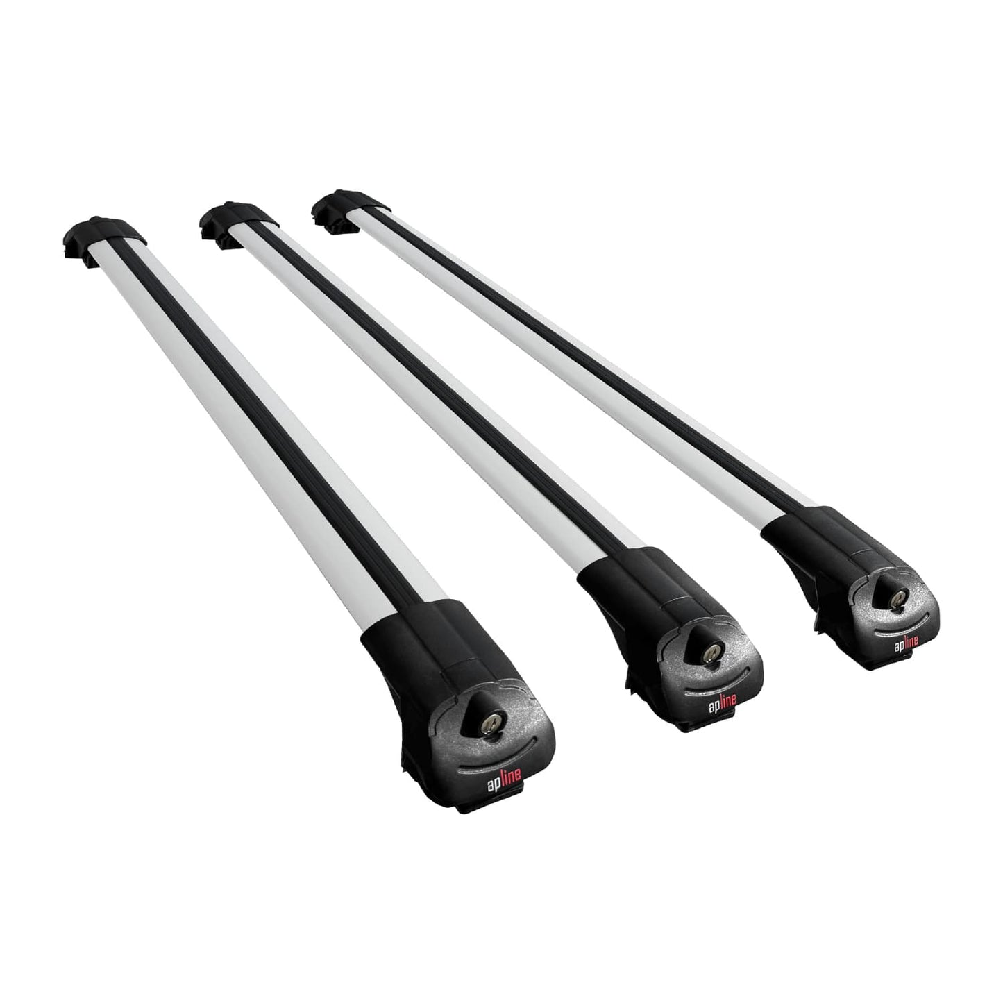 Compatible with Citroen C5 Aircross 2018-2025 ACE-1 Car Roof Rack Cross Bar Grey Aluminium 3 Bars