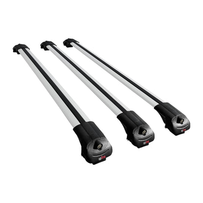 Compatible with Citroen C5 Aircross 2018-2025 ACE-1 Car Roof Rack Cross Bar Grey Aluminium 3 Bars