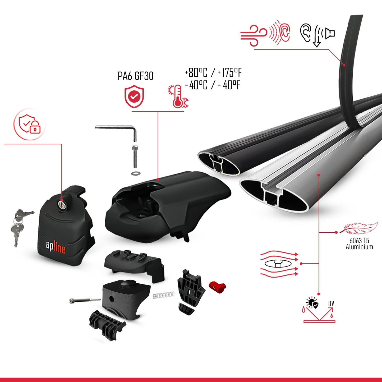 Compatible avec BMW X3 (G45) 2025-2026 ACE-2 modèle Barres de Toit Railing Porte-Bagages de Voiture Gris Aluminium Barres