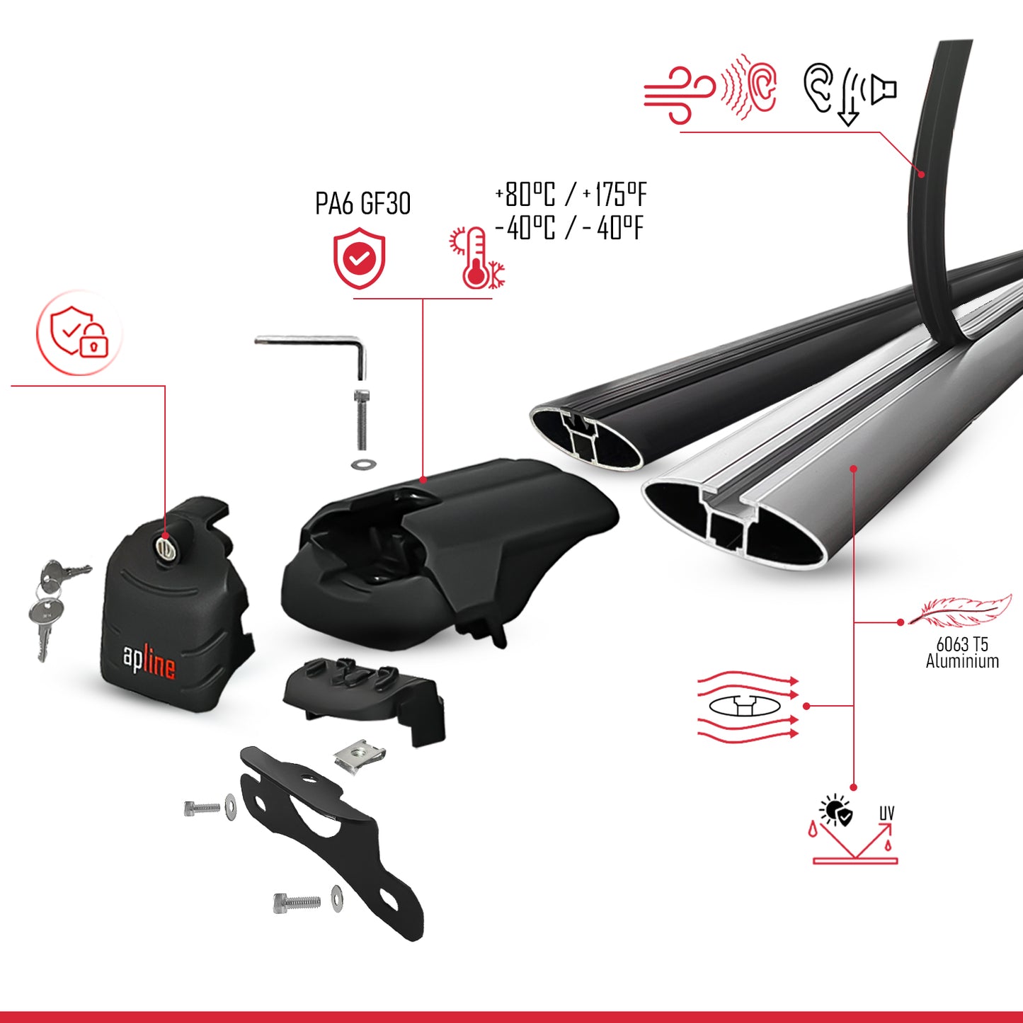 Compatibile con Chevrolet Suburban 2015-2020 ACE-2 Barre Tetto Portapacchi Auto Barre Portatutto Grigo Alluminio 2 Barre