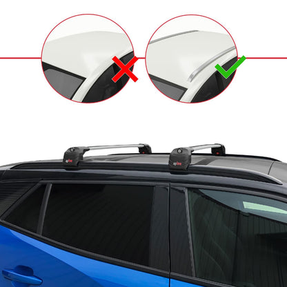 Barres De Toit ACE-2 Pour Peugeot 2008 II (P24) 2020-2025 - Porte-Bagages Aluminium Noir 2 Barres