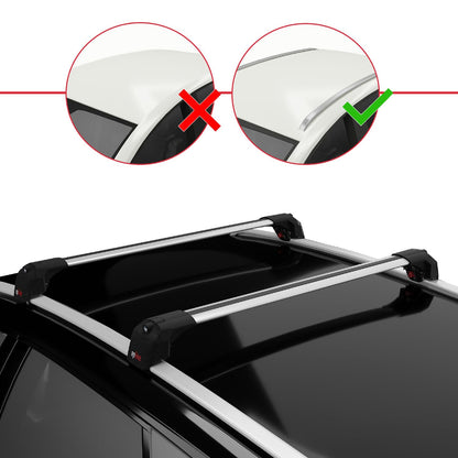 Compatible with Volkswagen Tiguan 2025 ACE-2 Car Roof Rack Cross Bar Grey Aluminium 2 Bars