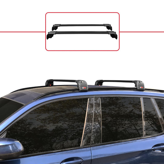 Kompatibel mit BMW X3 (G01) 2018-2024 ACE-2 Relingträger Dachträger Auto Gepäckträger Schwarz Aluminium 2 Stangen