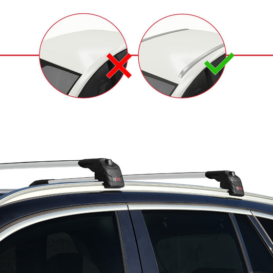 Compatible avec BMW X5 (G05) 2019-2026 ACE-2 modèle Barres de Toit Railing Porte-Bagages de Voiture Gris Aluminium Barres