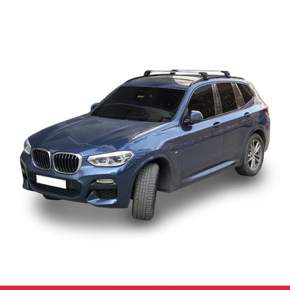 Kompatibel mit BMW X3 (G01) 2018-2024 ACE-2 Relingträger Dachträger Auto Gepäckträger Grau Aluminium 2 Stangen