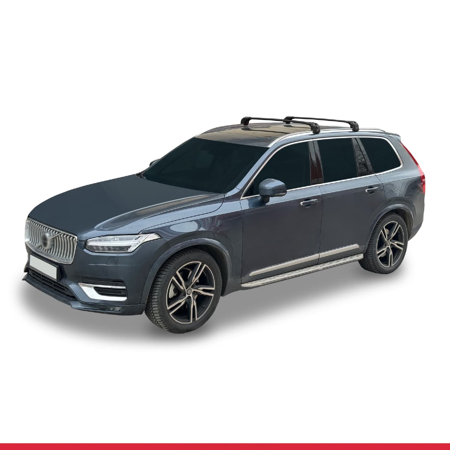 Compatible avec Volvo XC90 II 2015-2025 ACE-2 Barres de Toit Railing Porte-Bagages de Voiture Noir Aluminium 2 Barres