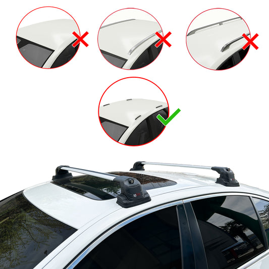Compatible avec BMW Série 3 (E92) 2006-2013 ACE-3 Barres de Toit Railing Porte-Bagages de Voiture Gris Aluminium 2 Barres