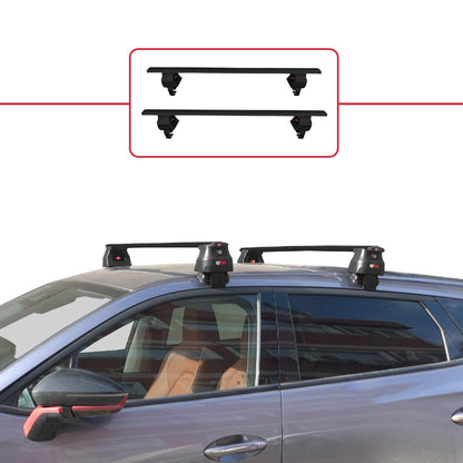 Compatible avec Chery Omoda 5 2023-2025 ACE-4 Barres de Toit Railing Porte-Bagages de Voiture Noir Aluminium 2 Barres