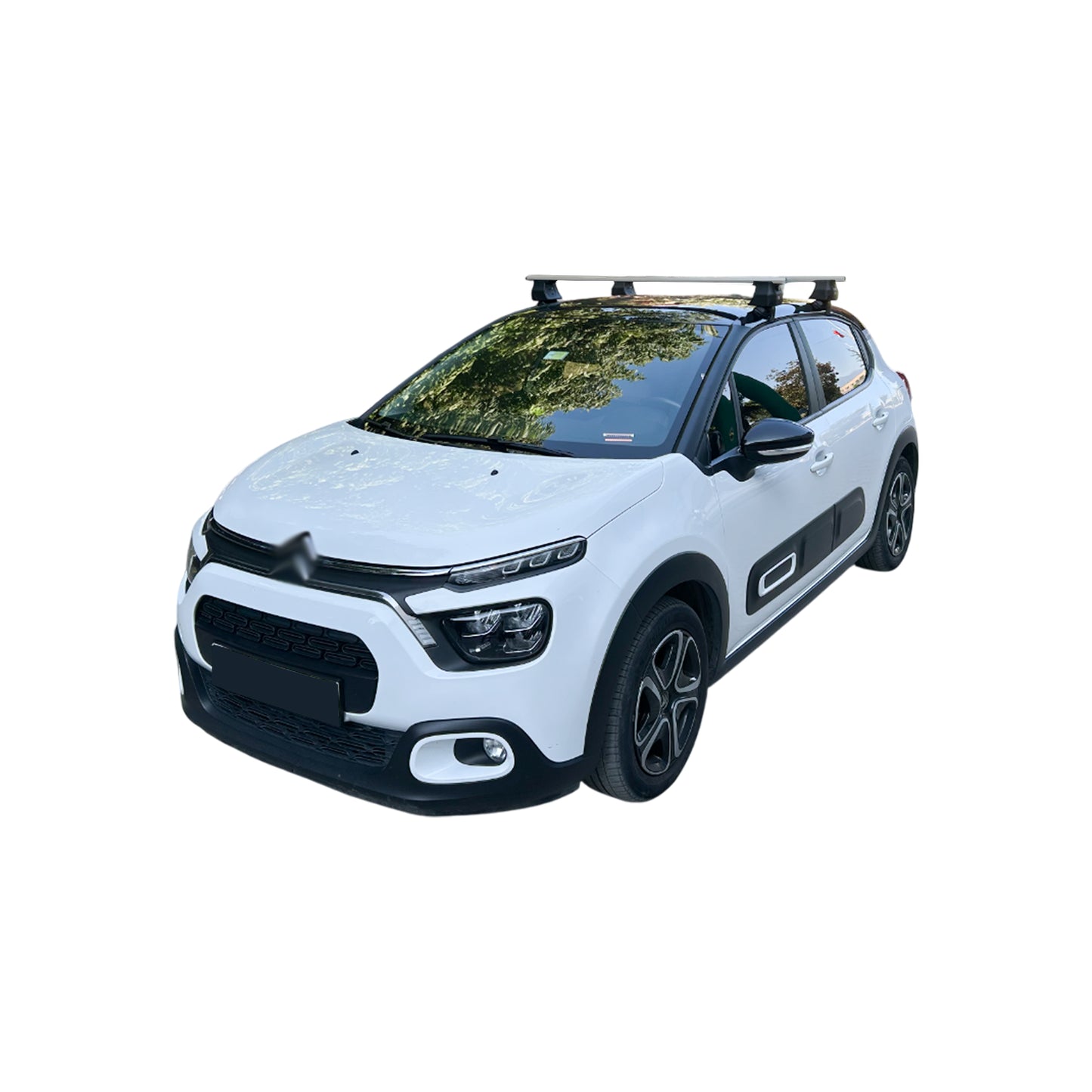 Compatible avec Citroen C3 III (SX/SY) 2016-2023 ACE-4 Barres de Toit Railing Porte-Bagages de Voiture Gris Aluminium 2 Barres