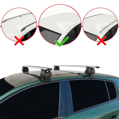 Compatible avec Peugeot 308 III (P5) 2021-2025 ACE-4 Barres de Toit Railing Porte-Bagages de Voiture Gris Aluminium 2 Barres