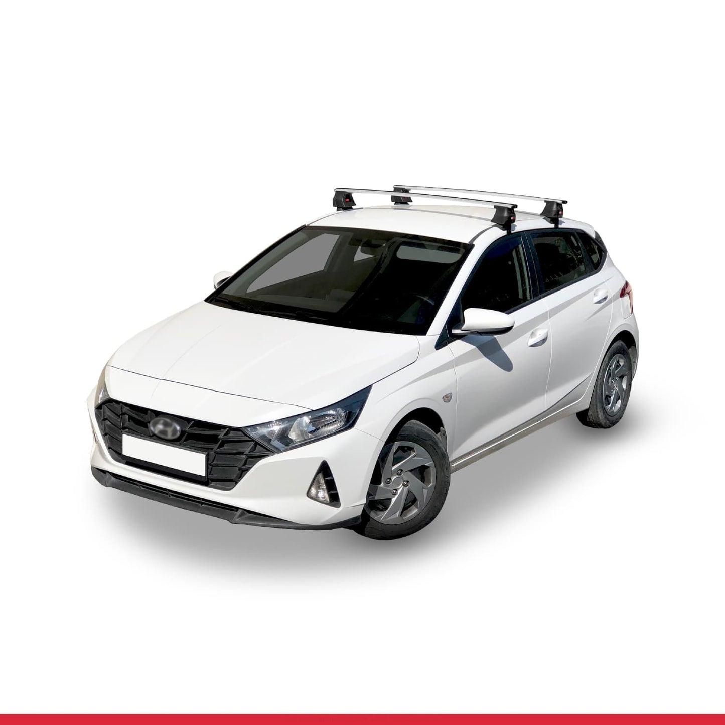 Compatible avec Hyundai i20 III (BC3) 2020-2025 ACE-4 Barres de Toit Railing Porte-Bagages de Voiture Gris Aluminium 2 Barres