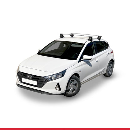 Compatible avec Hyundai i20 III (BC3) 2020-2025 ACE-4 Barres de Toit Railing Porte-Bagages de Voiture Gris Aluminium 2 Barres