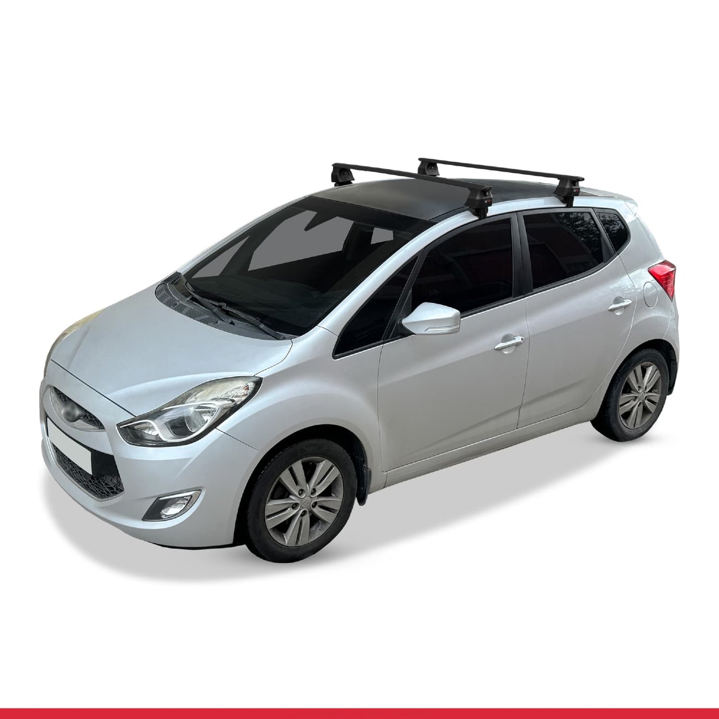 Compatible avec Hyundai ix20 (JC) 2011-2019 ACE-4 Barres de Toit Railing Porte-Bagages de Voiture Noir Aluminium 2 Barres