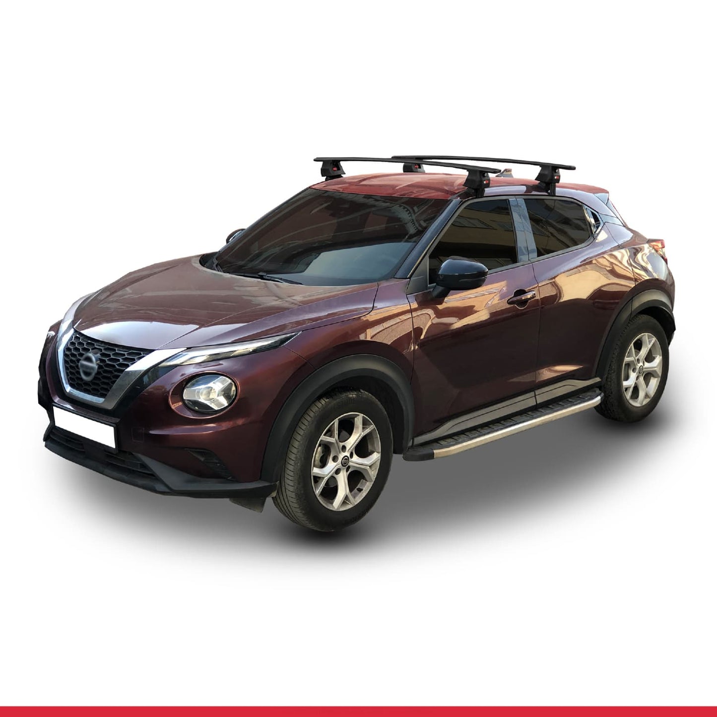 Compatible avec Nissan Juke 2 (F16) 2020-2025 ACE-4 Barres de Toit Railing Porte-Bagages de Voiture Noir Aluminium 2 Barres