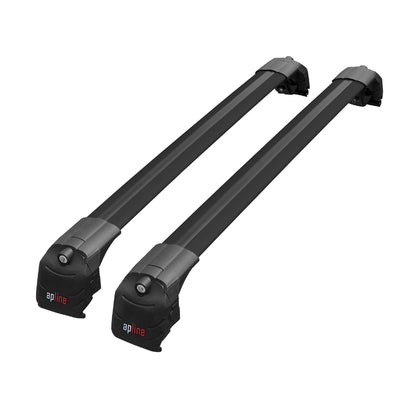 Compatible avec Opel Crossland 2020-2025 ACE-2 modèle Barres de Toit Railing Porte-Bagages de Voiture Noir Aluminium Barres