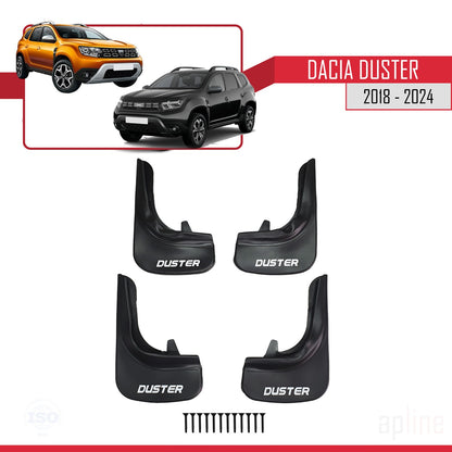 Compatibile con Dacia Duster 2 (HM) 2018-2024 Set di 4 paraspruzzi anteriori e posteriori per auto, neri