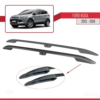 Dakrails Compatible met Ford Kuga 2 (C520) 2013-2019 (Korte Wielbasis L1/H1) Dakdrager Bagagedrager Zwart