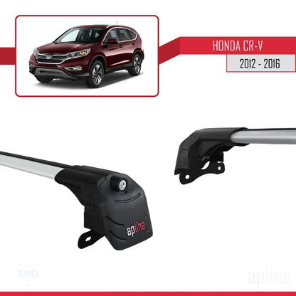 Compatible avec Honda CR-V 4 2012-2016 ACE-2 Barres de Toit Railing Porte-Bagages de Voiture Gris Aluminium 2 Barres
