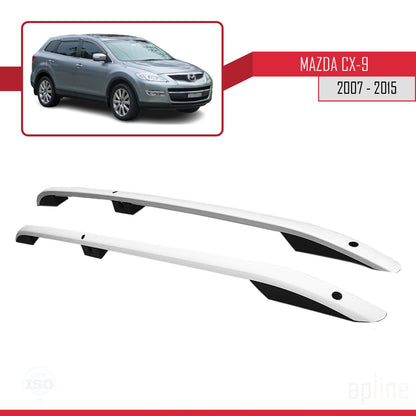Kompatibel mit Mazda CX-9 I (TB) 2007-2015 (Kurzer Radstand L1/H1) Dachreling Dachträger Gepäckträger Grau