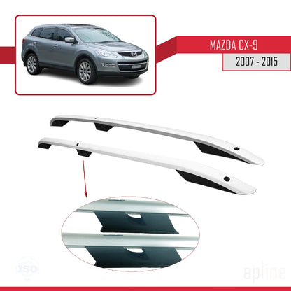 Kompatibel mit Mazda CX-9 I (TB) 2007-2015 (Kurzer Radstand L1/H1) Dachreling Dachträger Gepäckträger Grau