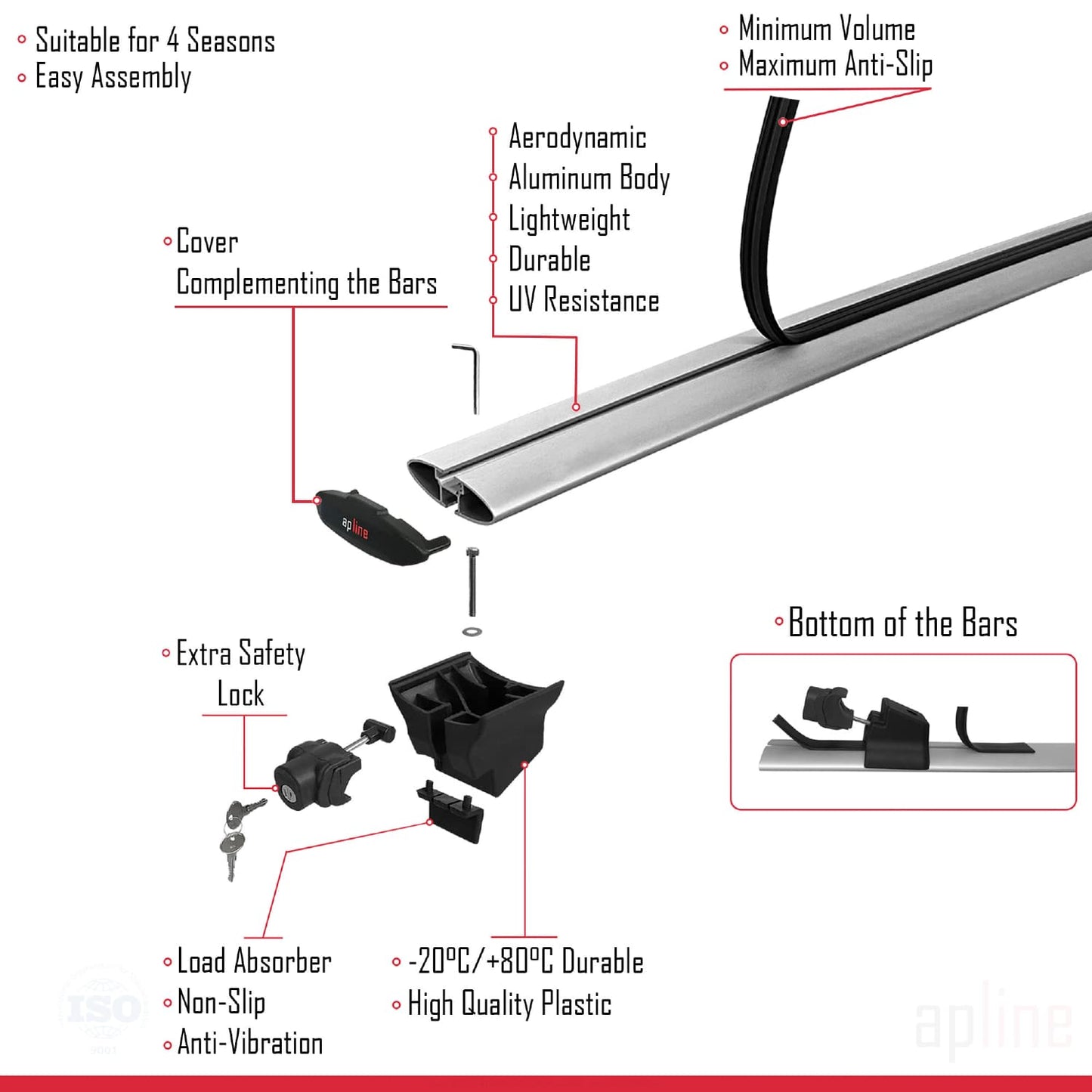 Compatible avec Dacia Sandero Stepway 2 2012-2020 HOOK Model Barres de Toit Railing Porte-Bagages de Voiture Gris Aluminium 2 Barres