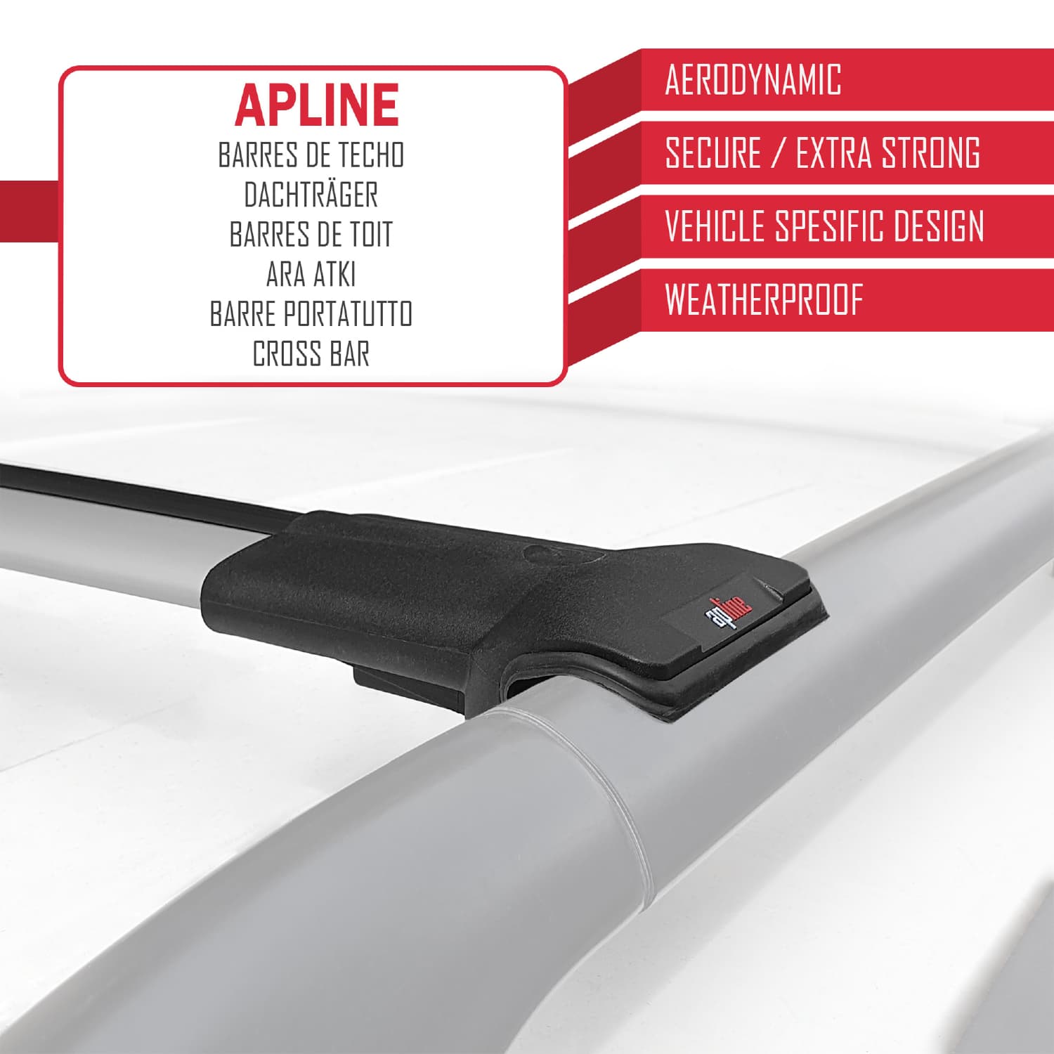 Compatible avec Renault Laguna (X56) 1996-200 FLY Model Barres de Toit Railing Porte-Bagages de Voiture Gris Aluminium 2 Barres