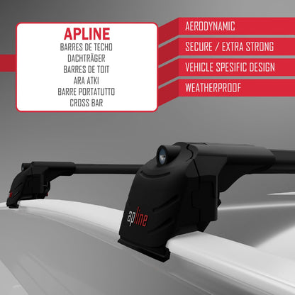 Compatible avec Q3 (F3) 2019-2025 ACE-2 Barres de Toit Railing Porte-Bagages de Voiture Noir Aluminium 2 Barres