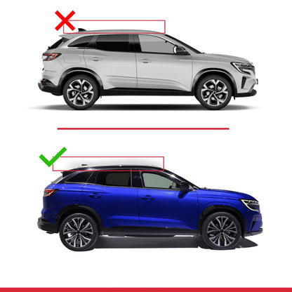 Compatible avec Renault Austral (HHN) 2022-2026 ACE-2 modèle Barres de Toit Railing Porte-Bagages de Voiture Noir Aluminium Barres