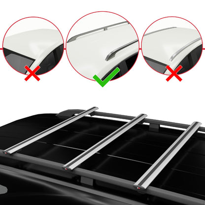 Compatible avec Mercedes E Class S212 2013-2016 BASIC Model Barres de Toit Railing Porte-Bagages de Voiture Gris Aluminium 3 Barres
